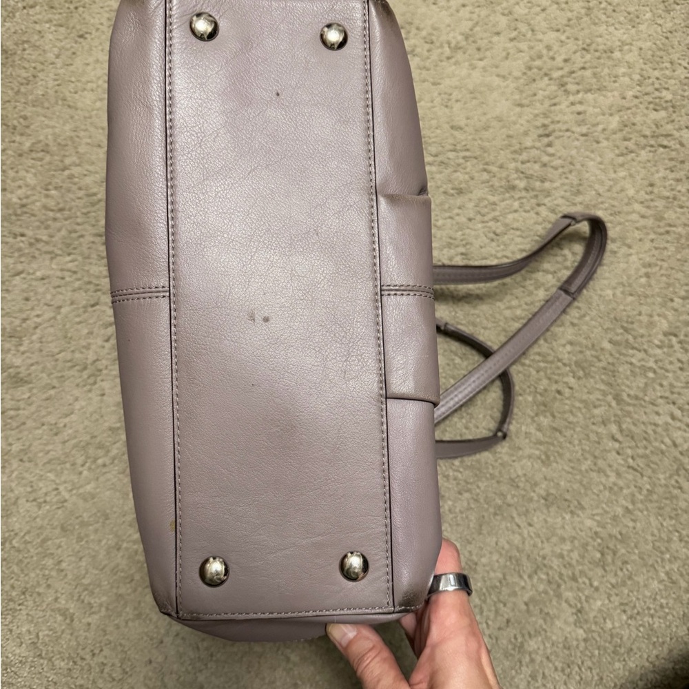 Coach Leather Tote Bag in Mauve - Picture 3 of 6